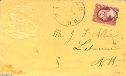 United States Of America 1860 Letter To Lebanon, Postal History - Cartas & Documentos