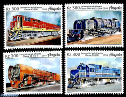 Angola 2019 African Trains 4v, Mint NH, Transport - Railways - Trains