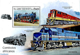 Angola 2019 African Trains S/s, Mint NH, Transport - Railways - Trains