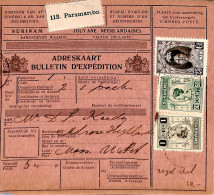 Suriname, Colony 1929 Parcel Card Paramaribo To Massachusetts, Postal History - Other & Unclassified