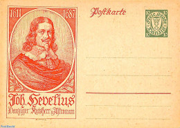 Germany, Danzig 1934 Postcard 10pf Green, Joh, Hevelius, Unused Postal Stationary - Altri & Non Classificati