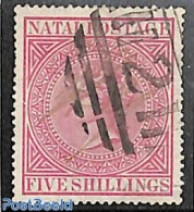 Natal 1874 5sh, Perf. 14, Used, Used Stamps - Natal (1857-1909)