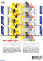 Netherlands 2021 Bees M/s, Mint NH, Nature - Bees - Insects - Unused Stamps