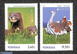 Romania 2021 Europa, Endangered Animals 2v, Mint NH, History - Nature - Europa (cept) - Animals (others & Mixed) - Bir.. - Nuovi