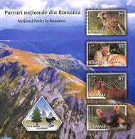 Romania 2022 Calimani Park S/s, Mint NH, Nature - Birds - Cat Family - Deer - National Parks - Unused Stamps
