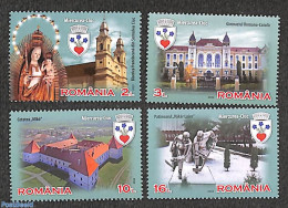 Romania 2022 Miercurea-Ciuc 4v, Mint NH, Religion - Sport - Churches, Temples, Mosques, Synagogues - Ice Hockey - Art .. - Unused Stamps