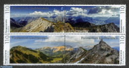 Liechtenstein 2022 Mountain Panorama 4v [+], Mint NH, Sport - Mountains & Mountain Climbing - Nuevos