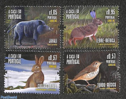 Portugal 2022 Animal Hunting 4v, Mint NH, Nature - Animals (others & Mixed) - Birds - Hunting - Rabbits / Hares - Ungebraucht