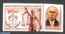Romania 2022 High Court 1v+tab, Mint NH, Various - Justice - Unused Stamps