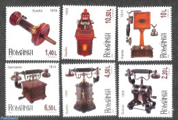 Romania 2022 Telephones 6v, Mint NH, Science - Telecommunication - Telephones - Ungebraucht