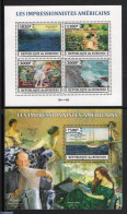 Burundi 2013 Americain Impressionists 2 S/s, Mint NH, Transport - Ships And Boats - Art - Modern Art (1850-present) - .. - Ships