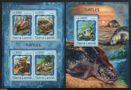 Sierra Leone 2016 Turtles 2 S/s, Mint NH, Nature - Reptiles - Turtles - Autres & Non Classés