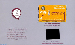 Palestinian Terr. 2022 FIFA World Cup Qatar S/s, Mint NH, Sport - Various - Football - Holograms - Maps - Holograms