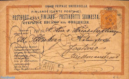 Finland 1883 Postcard 10pf, Used Postal Stationary - Cartas & Documentos