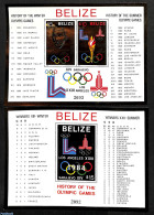 Belize/British Honduras 1981 OLympic Games 2 S/s, Gold, Mint NH, Sport - Olympic Games - Brits-Honduras (...-1970)