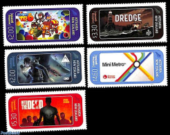 New Zealand 2024 Game Developments 5v, Mint NH, Science - Computers & IT - Unused Stamps