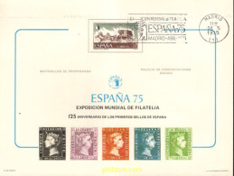 730755 MNH ESPAÑA Hojas Recuerdo 1975 EXPOSICION MUNDIAL DE FILATELIA - Nuevos