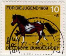 RFA Poste Obl Yv: 441/444 Für Die Jugend Chevaux (Thème) - Pferde