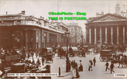 R354890 Bank Of England And Royal Exchange. London. Post Card. 1908 - Andere & Zonder Classificatie