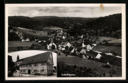 AK Indelhausen, Gasthaus Zum Hirsch, Teilansicht Mit Kirche  - Altri & Non Classificati