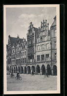 AK Münster I. Westf., Alte Giebelhäuser Am Prinzipalmarkt  - Münster