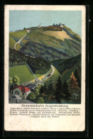 Künstler-AK Augustusburg, An Der Station Der Drahtseilbahn  - Augustusburg