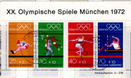 RFA Bloc Obl Yv: 7 Mi:8 20.Olympische Spiele München (Beau Cachet Rond) (Thème) - Estate 1972: Monaco