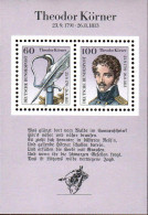 RFA Bloc N** Yv:24 Mi:25 Theodor Körner Poète (Thème) - Escritores