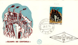 SAINT MARIN FDC 1975 SCAMPO DI CENTOMILA - FDC