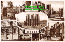 R355408 Greetings From Wells. West Front. Wells Cathedral. The Chain Gate. Excel - World