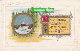 R355453 Remembrance And Best Wishes For Christmas And The New Year. House In Sno - World