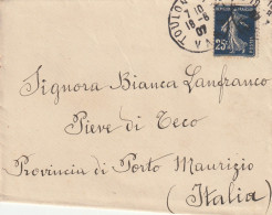 LETTERA 1907 25 TIMBRO TOULON FRANCIA (XT2514 - Cartas & Documentos