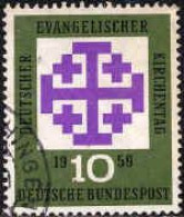 RFA Poste Obl Yv: 187 Mi:314 Deutscher Evangelischer Kirchentag (Beau Cachet Rond) (Thème) - Cristianismo