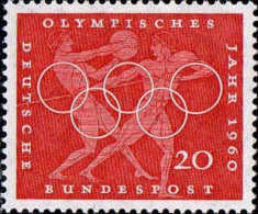 RFA Poste N** Yv: 207 Mi:334 Olympisches Jahr Disque & Javelot (Thème) - Athlétisme