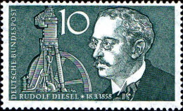 RFA Poste N** Yv: 156 Mi:284 Rudolf Diesel Ingenieur (Thème) - Voitures