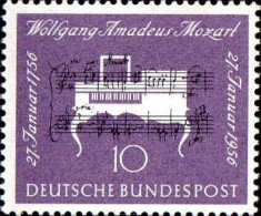 RFA Poste N** Yv: 105 Mi:228 Wolfgang Amadeus Mozart (Thème) - Musica