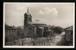 AK Karlsruhe I. B., Platz Vor Der St. Stephanskirche  - Karlsruhe