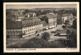 AK Karlsruhe I. B., Karlstrasse Und Ludwigsplatz  - Karlsruhe