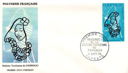 POLYNESIE FDC 1978 STATION TERRIENNE DE PAPENOO - FDC