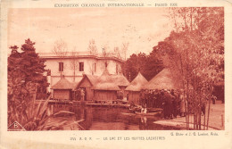 75-PARIS EXPO COLONIALE INTERNATIONALE HUTTES LACUSTRES-N°4188-C/0397 - Expositions
