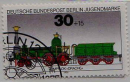 Berlin Poste Obl Yv:452/455 Pour La Jeunesse Locomotives (TB Cachet Rond) (Thème) - Trains