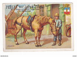 Chromo Perles Du Japon Potages A. Chapu France Cheval Avoine Selle Voir DOS - Other & Unclassified