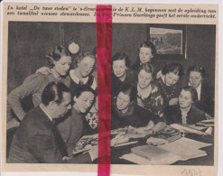 Den Haag - Opleiding Stewardessen KLM - Orig. Knipsel Coupure Tijdschrift Magazine - 1937 - Ohne Zuordnung