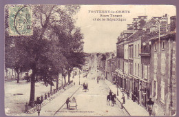 85 - FONTENAY-le- COMTE - RUE TURGOT Et RUE De La REPUBLIQUE - ANIMÉE - - Fontenay Le Comte