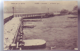 75 - PARIS -  INONDATION 1910 - L'ESTACADE -  - Alluvioni Del 1910
