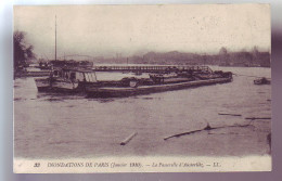 75 - PARIS -  INONDATION 1910 - PASSERELLE D'AUSTERLITZ -  - Paris Flood, 1910