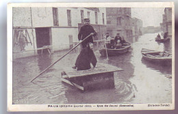 75 - PARIS -  RUE De JAVEL - ANIMÉE - - Alluvioni Del 1910