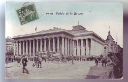 75 - PARIS - PALAIS De La BOURSE - ATTELAGE - COLORISÉE - - Arrondissement: 02