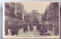 75 - PARIS - AVENUE De L'OPERA - HÔTEL Du LOUVRE - ATTELAGE - - Cafés, Hôtels, Restaurants