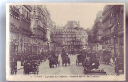 75 - PARIS - AVENUE De L'OPERA - HÔTEL Du LOUVRE - ATTELAGE - - Bar, Alberghi, Ristoranti